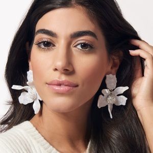 Lele Sadoughi crystal lily earrings (revolve)